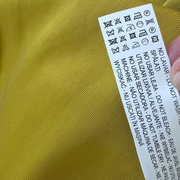 Zara Trafaluc Yellow Green Loose Fit Open Front Belt Trench Coat, size S - Picture 9 of 9